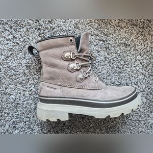 Sorel Women's Taupe Lace-Up Winter Boots 8.5